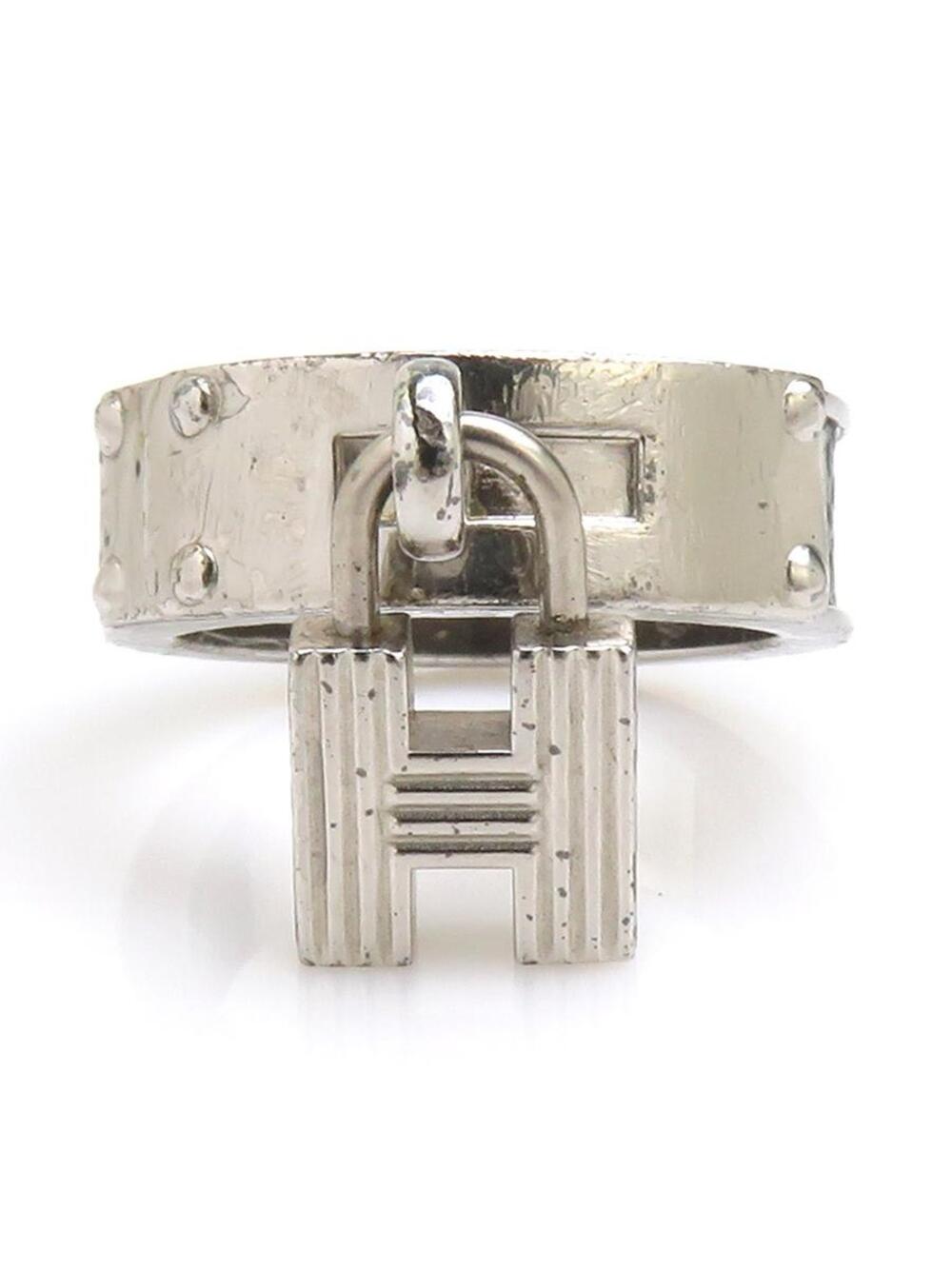 Auth Hermes H Cadena Charm Scarf Ring #339248H16B